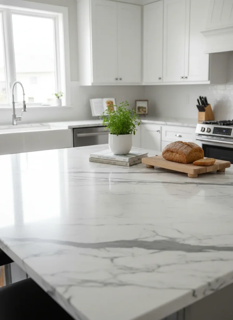 Marble-Look Contact Paper on Countertops