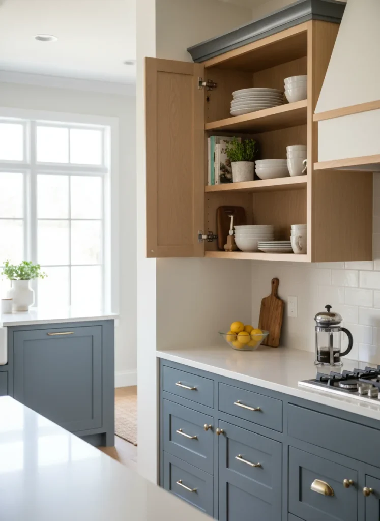 Remove One Cabinet Door for Open Shelf Styling