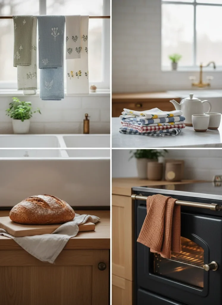 Display Tea Towels as Kitchen Textiles