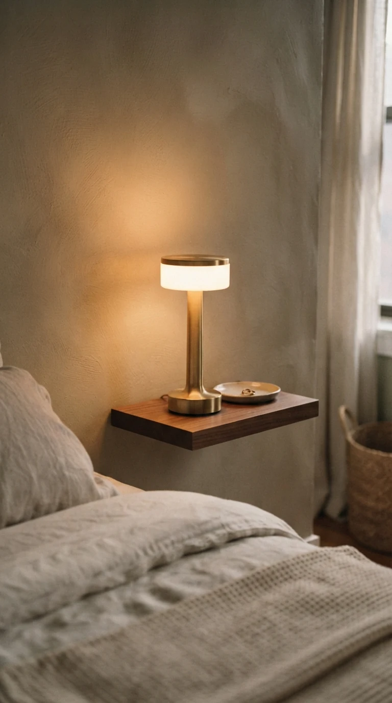 minimalist cordless rechargeable touch accent lamp with warm 2700K LED glow